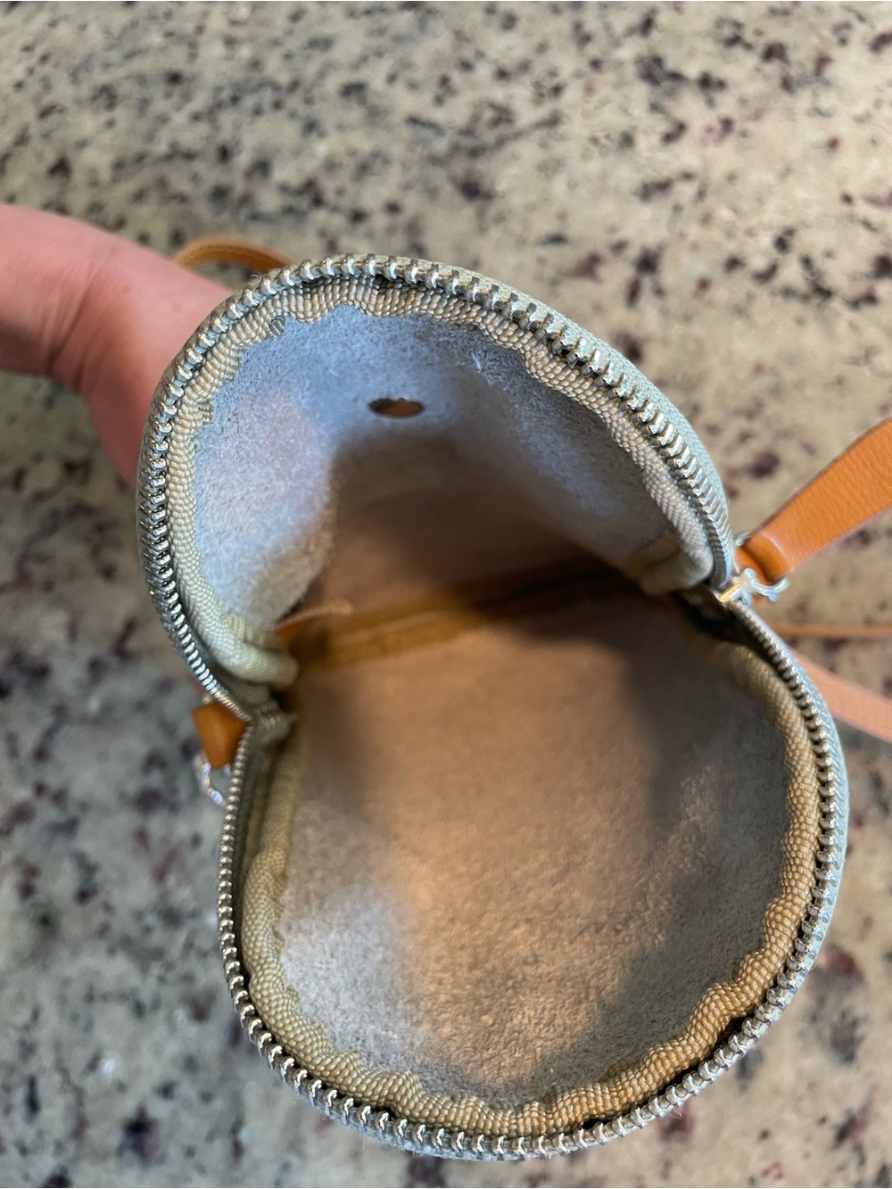 New Divina Firenze Italy “Amanda” crossbody Bag seafoam and honey ret.$165 - Picture 5 of 7